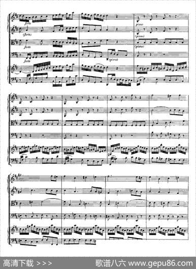 HarpsichdConcertoinDMajBWV1054（D大调第三号古钢琴协奏曲·总谱）|约翰·塞巴斯蒂安·巴赫