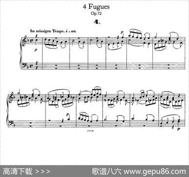 FourFuguesOp·72（4首赋格·4）|罗伯特·舒曼