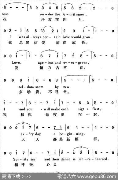 Evergreen万古常青（美国影片《一个明星的诞生》插曲、中外文对照） - 保尔·威廉斯词晨帆译词|芭芭拉·史翠普曲秉友配歌