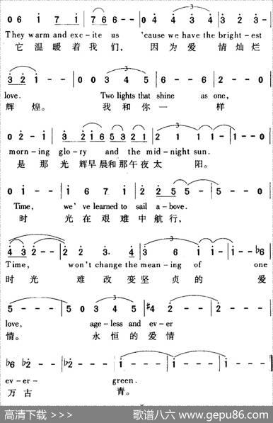 Evergreen万古常青（美国影片《一个明星的诞生》插曲、中外文对照） - 保尔·威廉斯词晨帆译词|芭芭拉·史翠普曲秉友配歌