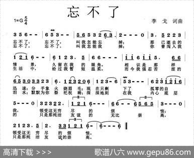 忘不了（李戈词曲） - 李永水、李戈|李戈