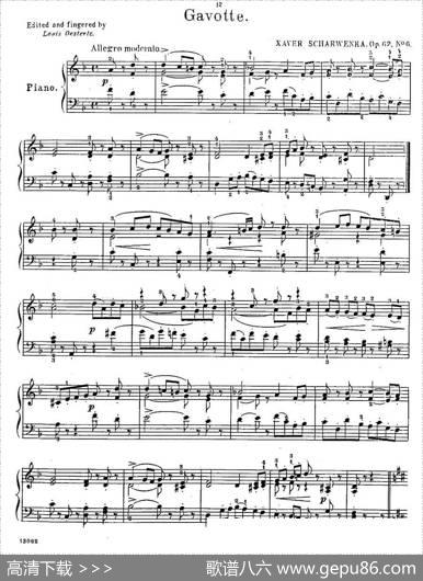 AlbumftheYoungOp·62（6·加沃特舞曲Gavotte，d小调）|泽维尔·沙温卡