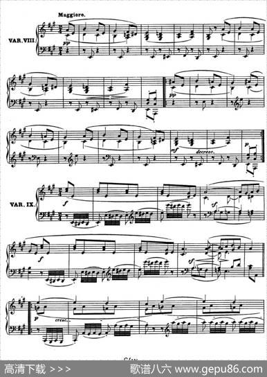 12VariationsonaDancebyWrantizkyWoO71（伍拉尼茨基舞曲主题变奏曲）|路德维希·冯·贝多芬