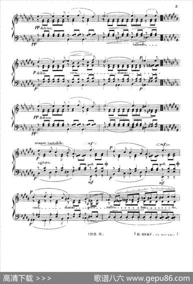 3NocturnesCaractéristiquesOp·45（3首个性夜曲·1）|亨利·赫尔茨