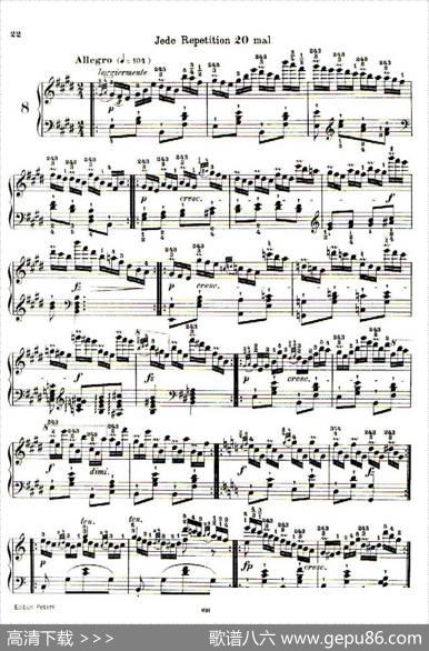 SchooloftheVirtuosoOp.365（60首钢琴高级练习曲·8）|卡尔·车尔尼