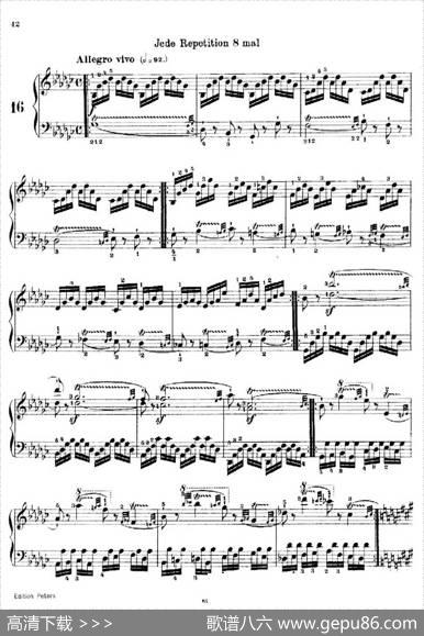 SchooloftheVirtuosoOp.365（60首钢琴高级练习曲·16）|卡尔·车尔尼
