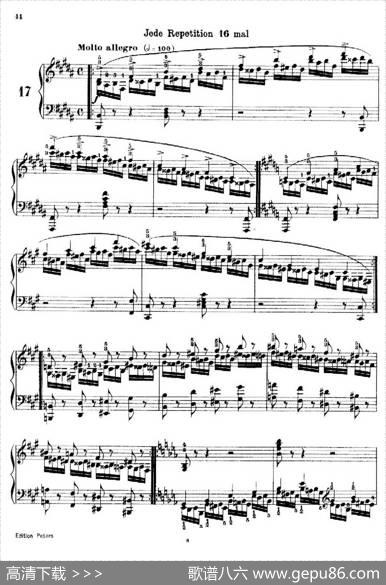 SchooloftheVirtuosoOp.365（60首钢琴高级练习曲·17）|卡尔·车尔尼