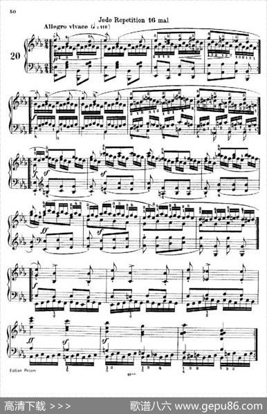 SchooloftheVirtuosoOp.365（60首钢琴高级练习曲·20）|卡尔·车尔尼