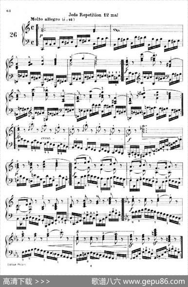SchooloftheVirtuosoOp.365（60首钢琴高级练习曲·26）|卡尔·车尔尼
