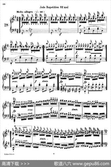 SchooloftheVirtuosoOp.365（60首钢琴高级练习曲·28）|卡尔·车尔尼