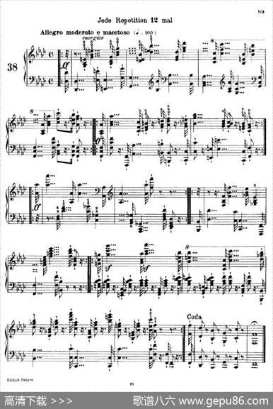 SchooloftheVirtuosoOp.365（60首钢琴高级练习曲·38）|卡尔·车尔尼