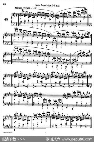 SchooloftheVirtuosoOp.365（60首钢琴高级练习曲·48）|卡尔·车尔尼