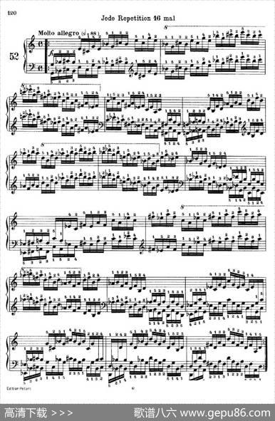 SchooloftheVirtuosoOp.365（60首钢琴高级练习曲·52）|卡尔·车尔尼