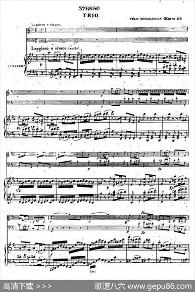 PianoTrioNo.1indMinorOp.49（d小调第一钢琴三重奏·第三乐章）|[德]巴托尔迪·门德尔松