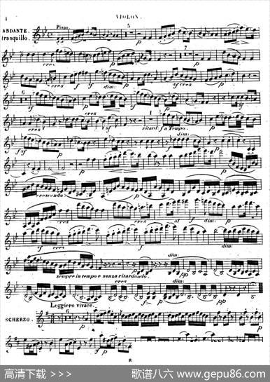 PianoTrioNo.1indMinorOp.49（d小调第一钢琴三重奏·小提琴独奏版）|[德]巴托尔迪·门德尔松
