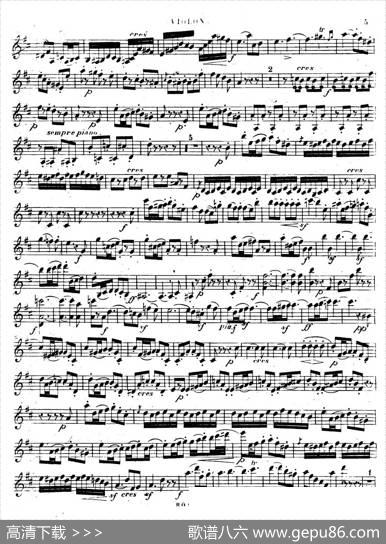 PianoTrioNo.1indMinorOp.49（d小调第一钢琴三重奏·小提琴独奏版）|[德]巴托尔迪·门德尔松