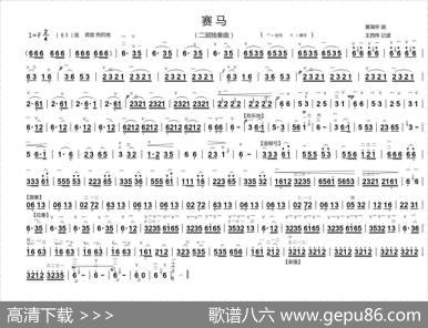 赛马（二胡独奏曲、王西伟制谱版）