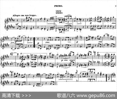 ZwolfOriginal-CompositionenfurPianofortezu4HandenOp.57（12首四手联弹小品·3）|狄奥多·柯希纳