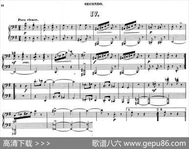 ZwolfOriginal-CompositionenfurPianofortezu4HandenOp.57（12首四手联弹小品·4）|狄奥多·柯希纳