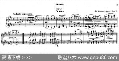 ZwolfOriginal-CompositionenfurPianofortezu4HandenOp.57（12首四手联弹小品·7）|狄奥多·柯希纳