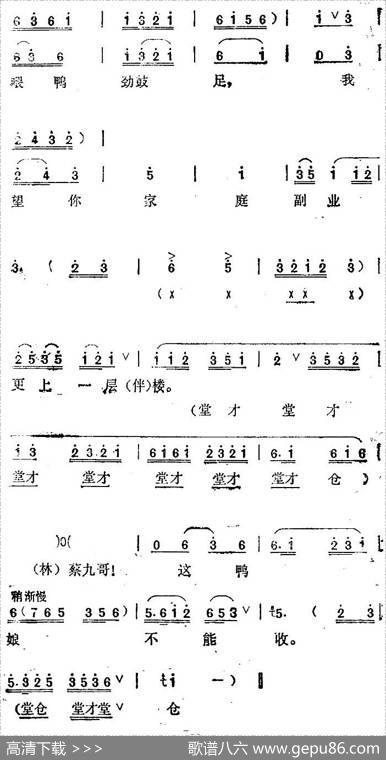 [汉剧]《蔡九赔鸭》选曲：哪还能恨不止来怨不休（蔡九、林十娘对唱）|陈昌年、陈少樵编曲