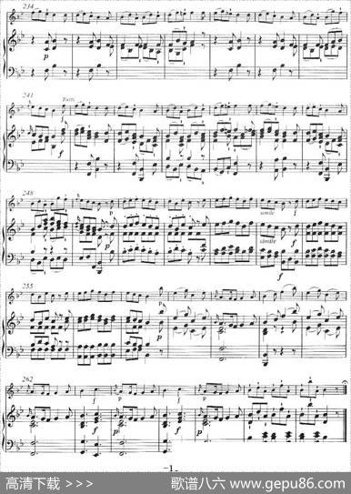 降B大调回旋曲（小提琴+钢琴伴奏）|[奥]莫扎特曲米夏埃尔·托佩尔钢琴改编