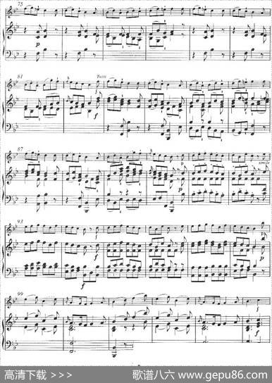 降B大调回旋曲（小提琴+钢琴伴奏）|[奥]莫扎特曲米夏埃尔·托佩尔钢琴改编