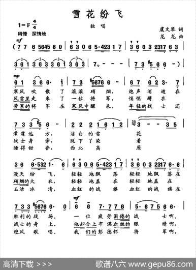 雪花纷飞（虞文琴词龙龙曲） - 虞文琴|龙龙