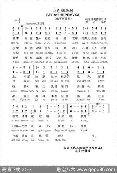 白色稠李树Белаячеремуха - 鲍.尼.季莫费耶夫|俄罗斯民歌