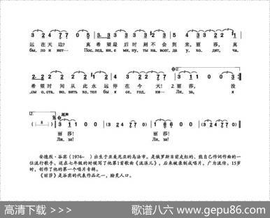 丽莎лиза（中俄简谱） - 安德烈.谷宾词曲