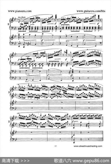 PianoConcertoNo.1ingMinorOp.25（g小调第一钢琴协奏曲·双钢琴）|门德尔松