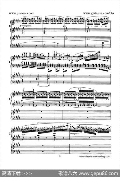 PianoConcertoNo.1ingMinorOp.25（g小调第一钢琴协奏曲·双钢琴）|门德尔松