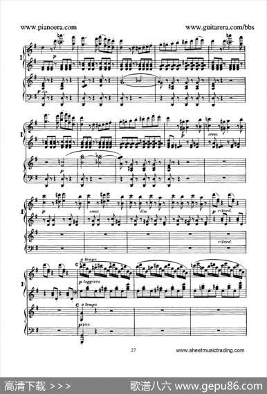 PianoConcertoNo.1ingMinorOp.25（g小调第一钢琴协奏曲·双钢琴）|门德尔松