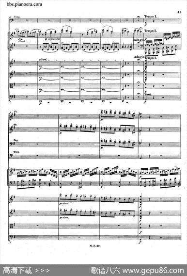 PianoConcertoNo.1ingMinorOp.25（g小调第一钢琴协奏曲·总谱）|门德尔松