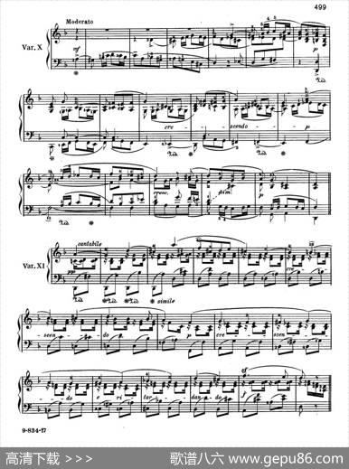 VariationsSerieusesOp.54（d小调庄严变奏曲）|门德尔松