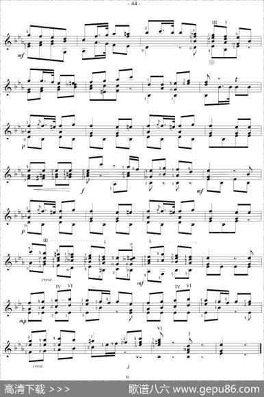 著名古典吉他练习曲（24）