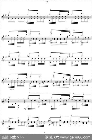 著名古典吉他练习曲（26）