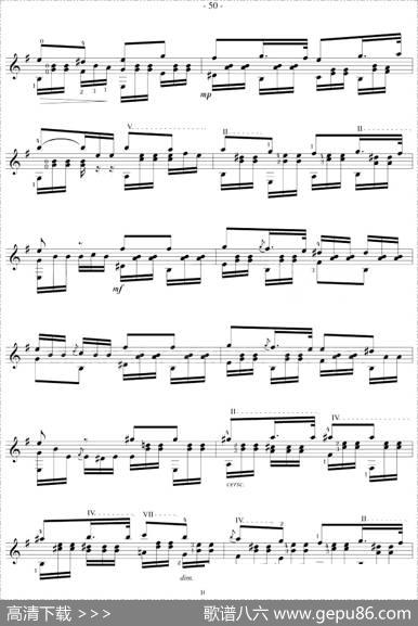 著名古典吉他练习曲（26）