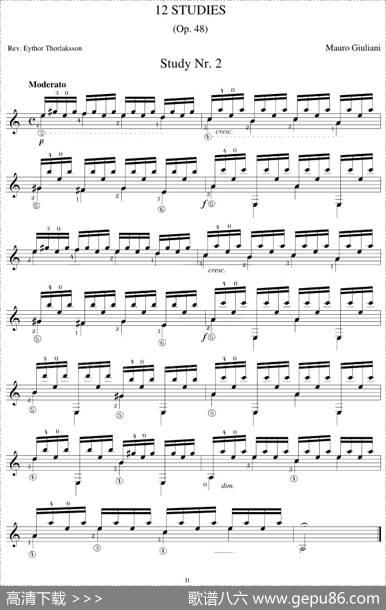 MauroGiuliani《12Studies,Op.48》（STUDY2）