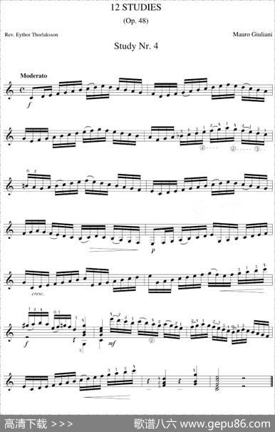 MauroGiuliani《12Studies,Op.48》（STUDY4）
