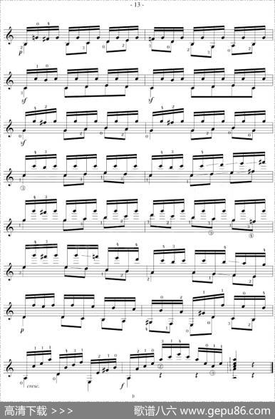 MauroGiuliani《12Studies,Op.48》（STUDY8）