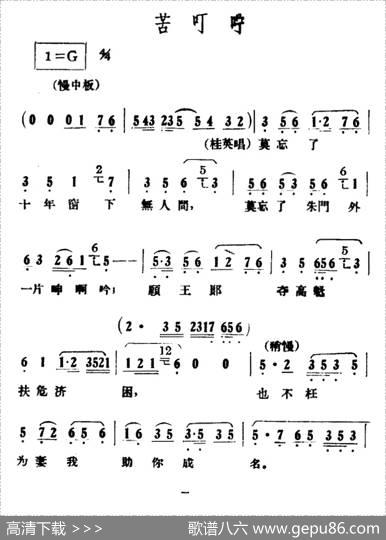 苦叮咛（《情探》选段）