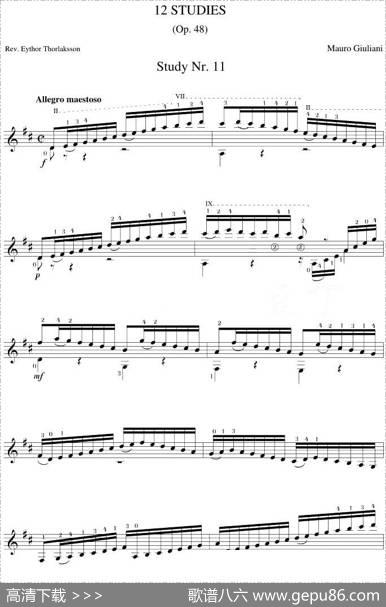 MauroGiuliani《12Studies,Op.48》（STUDY11）