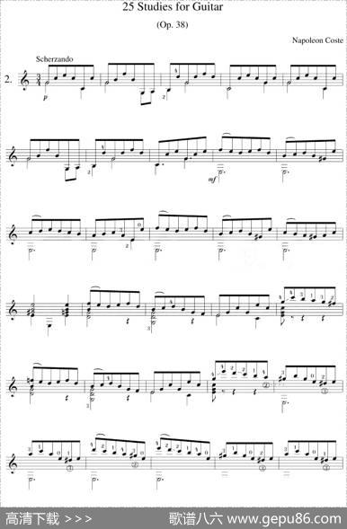 NapoleonCoste《25Studies,Op.38》（STUDY2）