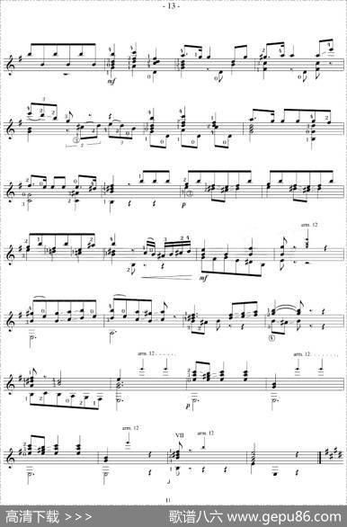 NapoleonCoste《25Studies,Op.38》（STUDY7）