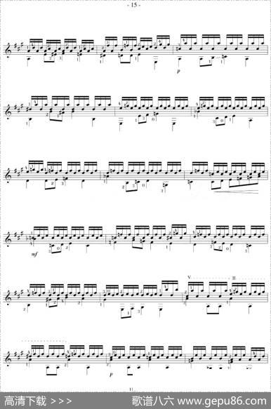 NapoleonCoste《25Studies,Op.38》（STUDY15）
