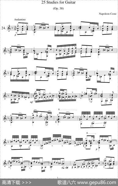 NapoleonCoste《25Studies,Op.38》（STUDY24）