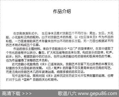 生旦净末丑：简介及主题|王阿毛