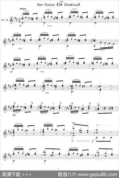 Sor-Coste《26Studies》（STUDY18）