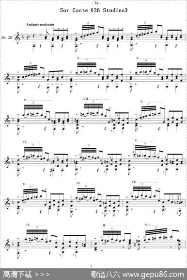 Sor-Coste《26Studies》（STUDY20）